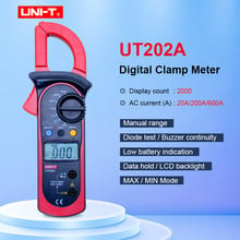 UNI-T UT202A Resistance DC AC Voltage Measuring Tool  LCD Digital Clamp Multimeter Voltage Current Resistance Diode 2024 - buy cheap