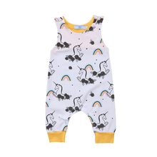 FOCUSNORM-ropa para bebé (niño o niña), pelele sin mangas de unicornio, trajes, Mono 2024 - compra barato