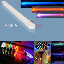 5 x 5mm square tpu side glow optical fiber optic price per meter for glowing clothes light lighting wristband 2024 - buy cheap