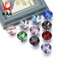 KAK-pomos de cristal de 30mm, tiradores de armario con forma de diamante, tiradores de armario de cocina, tiradores de cajón, herrajes para muebles 2024 - compra barato
