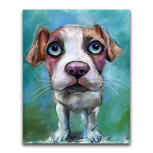5D DIY Diamond painting Full square drill Cross stitch Big eye dog Diamond Embroidery mosaic wall art picture home decor WG1156 2024 - buy cheap