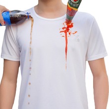 Camiseta masculina anti-sujeira, criativa à prova d'água, hidrofóbica, respirável, secagem rápida, manga curta 2024 - compre barato