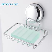 smartloc Vacuum Suction Iron Wall Mounted Soap Dish Drain Dispenser Bathroom Accessories Organizer Bath Shower Storage Container 2024 - buy cheap