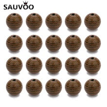 SAUVOO 100pc 8.5mm Fashion Natural Wooden Wenge Beads Brown Round Spacer Stripe Beads No Harm Beads for DIY Kid Jewelry Makings 2024 - buy cheap