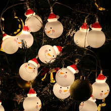 Boneco de neve led fada lâmpada luzes da corda santa led natal luz jardim interior festa de natal casamento decoração para casa luz da noite 2024 - compre barato