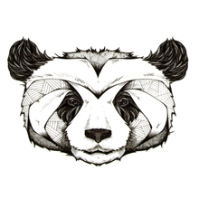 100 шт., водонепроницаемые временные татуировки в виде панды 2024 - купить недорого