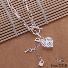 AN629 Silver Plated Necklace, Silver Plated fashion jewelry  Key necklace /iihaqzoa 2024 - buy cheap