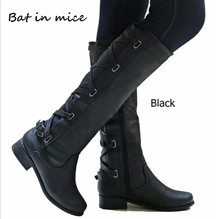 New Women casual Mid-Calf boots shoes PU Leather Winter Women Round Toe zipper Warm flats Snow Boots shoes Plus size 34-43 Y001 2024 - buy cheap