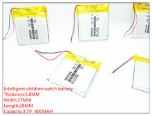 Bateria de íon-lítio recarregável, bateria de li-polímero, 582728 v 3.7 mah para relógios inteligentes infantis q50 g700s k92 g36 y3 400 582828 2024 - compre barato