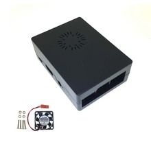 Raspberry Pi 3 ABS Case Plastic Box Black + Cooling Fan compatible for Raspberry Pi 3 Model B+/3B/2B 2024 - buy cheap