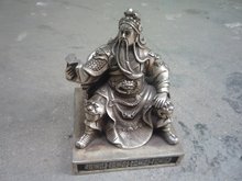 Редкая старая 18C серебряная статуя duke guan/скульптура, тонкая работа, лучшая коллекция и украшение, бесплатная доставка 2024 - купить недорого