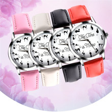 Fashion  Adjustable pin buckle fastening  Couple Design Leather Band Analog Alloy Quartz Wrist Watch Women Clock reloj mujer 2024 - buy cheap