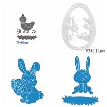 Cute Easter Animal Rabbit Metal Cutting Dies Stencils for DIY Scrapbooking Embossing Decoration Paper Card Craft Die Cuts New 2024 - buy cheap