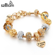 Szelam, Новое поступление, Модный женский браслет с сердцем, золотые браслеты с подвесками и браслеты, сделай сам, любовь, ювелирное изделие, Pulseira Masculina SBR160039 2024 - купить недорого