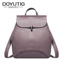 DOYUTIG Brand Women Backpack Genuine Leather Shoulder Bag Lady Multifunctional Knapsack Fashion School Bag For Teenage Girl E176 2024 - buy cheap