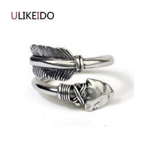 100% Pure 925 Sterling Silver Jewelry Feather Rings For man and Women Adjustable Goros Special Fine Gift 1099 2024 - buy cheap