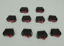 Interruptor rocker de 3 pinos de luz vermelha liga/desliga, 10 familiar, 250v, 15a, 125v20a