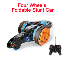 Four Wheels Foldable Stunt Car RC Double-sided Tumbling 3D Flip Deformation High Speed Climbing Racing Action with LED Headlight 2024 - buy cheap