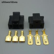 Shhworld-conector extensor para farol de carro, 3 pinos, soquete macho e fêmea para lâmpada de 7.8mm 2024 - compre barato