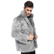 2018 New Men's Winter Artificial Fur jacket Thick Warm Fashion Coat Europe and America Imitation Fur Men's clothing Size L-XXXL 2024 - buy cheap