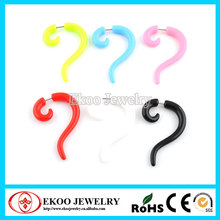 Solid Acrylic Spiral Fake Taper Fake Ear Stretcher with 6 Colors Lot of 30pcs Body Jewelry Free Shipping 2024 - buy cheap