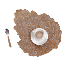 Basedidea-Mantel Individual con forma de hoja para decoración de mesa, posavasos hueco, resistente al calor, para tazas de cafetería 2024 - compra barato