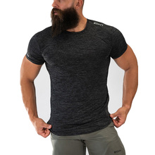 Camiseta de compressão masculina, camiseta de manga curta de secagem rápida, camisa de corrida, tênis apertado, academia 2024 - compre barato