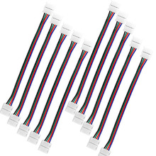 10mm 4 Pin led strip connector 5050 RGB RGBW LED Strip Light SM JST Male Female Connector Wire Cable 2024 - buy cheap