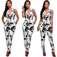 New Fashion Women Clubwear Playsuit Sleeveless Bodycon Party Jumpsuit Women V-neck Clothes Romper Trouser 2024 - buy cheap