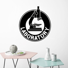 Microscope Wall Stickers Bedroom Laboratory Art Decal Chemistry Science Biology Vinyl Wall Decals Lab Waterproof Decor S553 2024 - buy cheap