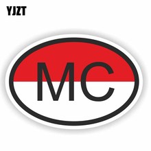YJZT 12,5 см * 8,3 см, забавный код страны Монако, Светоотражающая наклейка креативные автомобильные стикеры 6-0201 2024 - купить недорого