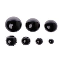 Olhos de segurança de plástico para crianças, 100 peças, 6-18mm, olhos pretos para boneca urso, artesanato de bonecos de animais, brinquedos diy para crianças 2024 - compre barato