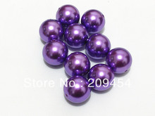 20mm 100pcs/lot Purple Chunky Round Imitation Pearl Acrylic  Beads For Kids Jewelry Making 2024 - buy cheap