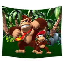 Donkey Kong Pattern Tapestry Decorative Wall Hanging Carpet Bedding Outlet Door Curtain Textiles 2024 - buy cheap