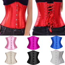 Corselet sexy de cetim, corselet cincher em várias cores, espartilho gótico, top, busto, tamanhos grandes 2024 - compre barato