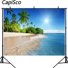 Capisco Vinyl Cloth Summer Sea Beach View Photo Backgrounds Photo Studio Indoor Printed Children Photo Backdrops 2024 - buy cheap