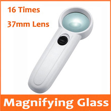 15X 37MM Children Gift Handheld LED Illuminated Magnifier with 2 LED Lamps Handle Magnifying Glassfor Reading Aid Portable Loupe 2024 - buy cheap