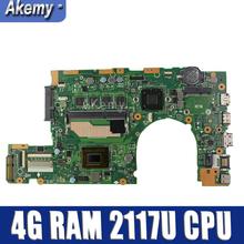 Akemy s400ca placa-mãe do portátil para For Asus s400ca s500ca s400c s500c s400 s500 teste original mainboard 4g ram 2117u cpu 2024 - compre barato