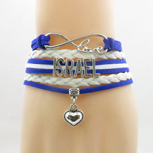 infinity love israel Bracelet charm israel country bracelet fashion israel flag bracelet 2024 - buy cheap