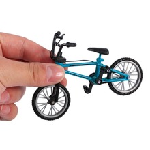 Пальцевая доска, игрушки для велосипеда с тормозной веревкой, синяя имитация, пальцевой bmx велосипед из сплава, подарок для детей, миниатюрный размер, Прямая поставка 2024 - купить недорого