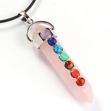 100-Unique 1 Pcs Silver Plated  Hexagon Prism Natural Rose Pink Quartz Pendant Elegant Women Jewelry 2024 - buy cheap