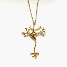 Wholesale Science jewelry dendrites neuron necklace - 3D printed neuron pendant wearable nerve cell - brain cell 12pcs/lot 2024 - buy cheap