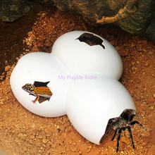 Reptile Hiding Cave Animal Pet Case Egg Shell Hideouts Decoration For Turtle Lizard Snake Reptile Amphibian Supplies White C42 2024 - buy cheap