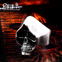 Beier-anillo de acero inoxidable 316L para hombre, diseño de calavera de hechicero Vintage, Moda Gótica de alta calidad, LLBR8-659R 2024 - compra barato