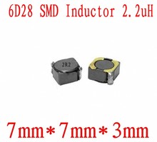 Новые SMD-индукторы 6D28 1000 мкГн 2R2 чип-индуктор 7*7*3 мм экранирование индуктивности мощности шт. 2024 - купить недорого