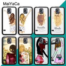 Girls Brunette Blonde Best Friend BFF Case For Samsung A21S A20e A71 A51 A10 A40 A50 A70 Galaxy S20 Plus S10 S9 Note 20 Ultra 2024 - buy cheap