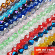 150Pcs/lot 4mm Bicone Faceted Glass Crystal Spacer Beads For Jewelry Making 17Colors In Total  CB03 2024 - buy cheap