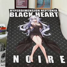 Choujigen Game Neptune Black Heart Noire Soft Flannel Fleece Throw Blanket Decorative Plane Blankets for sofa cosplay fan's gift 2024 - buy cheap