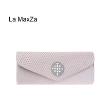 La MaxZa Crystal Day Clutch bolso hecho a mano con cuentas diamantes fiesta bolsa nueva noche fiesta bolsa diseño moda mujer monederos 2024 - compra barato