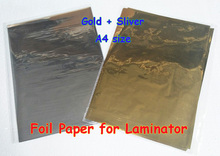 Laminador de papel de aluminio con estampado en caliente A4, 100 piezas (oro + plata), 20x29Cm, laminado de transferencia en tarjetas de visita elegantes 2024 - compra barato